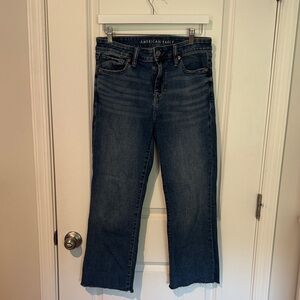 American Eagle Outfitters Women's Dark Blue Flare Jeans